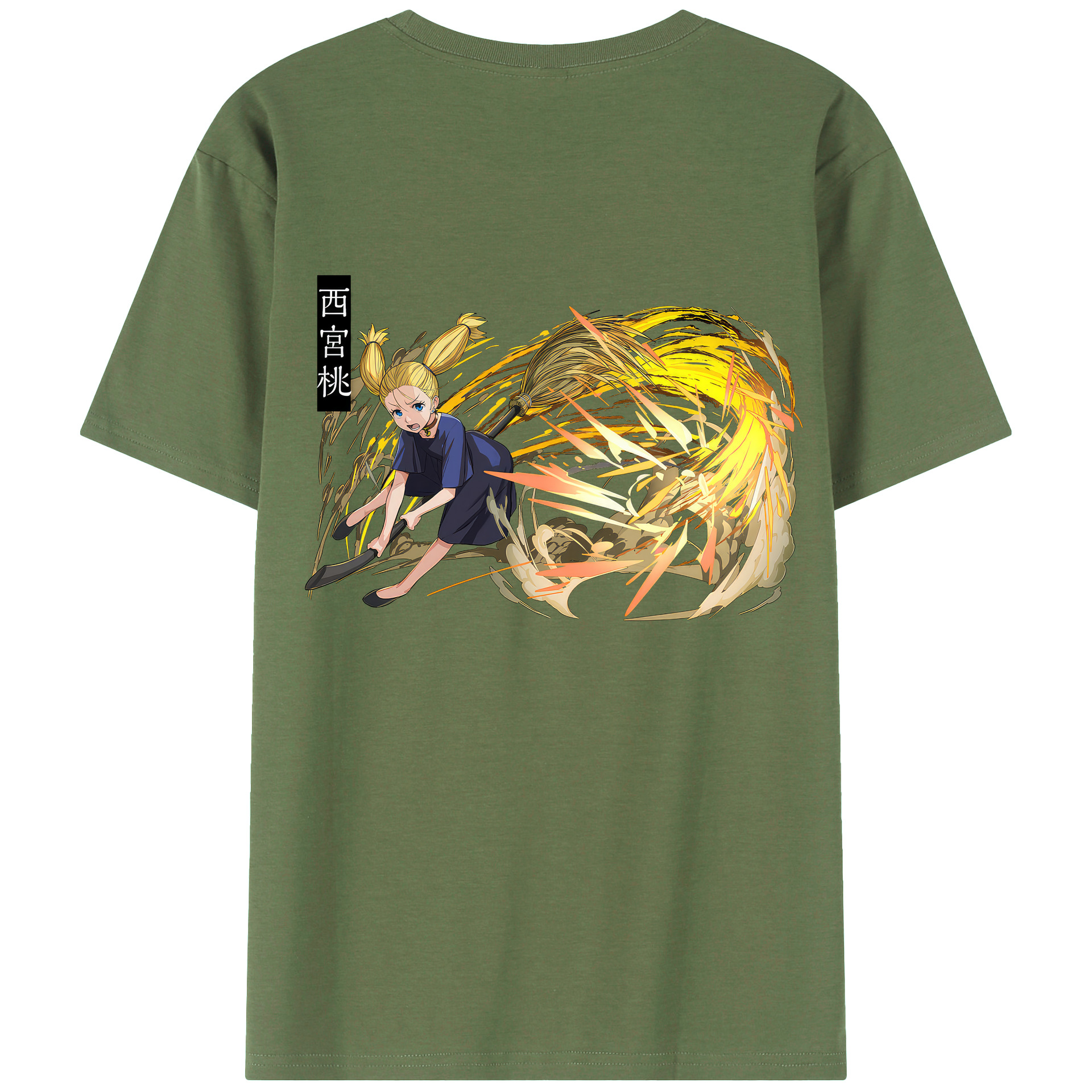 （画像用） 呪術廻戦 Jujutsu Kaisen 綿100％ メンズ半袖Tシャツ（バックプリント） 通気性
